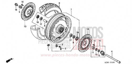 ROUE AVANT GL1500C2 de 2002